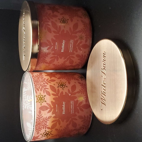 White Barn Other - 2pc White Barn Holiday 3-Wick Candles - NEW!!!!!